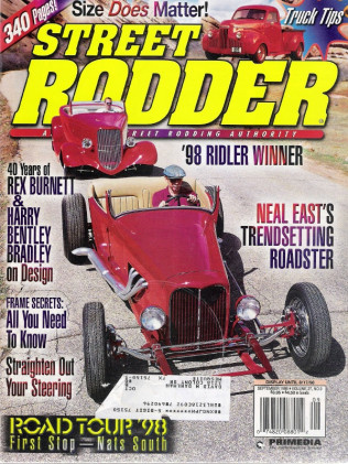 STREET RODDER 1998 SEPT - BRADLEY, SO-CAL STEP-BOXED FRAME, ROD HOOD MADE
